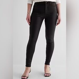 Express Mid Rise Coated Skinny Jeans